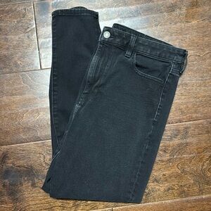 American Eagle super high waisted black jeggings 14